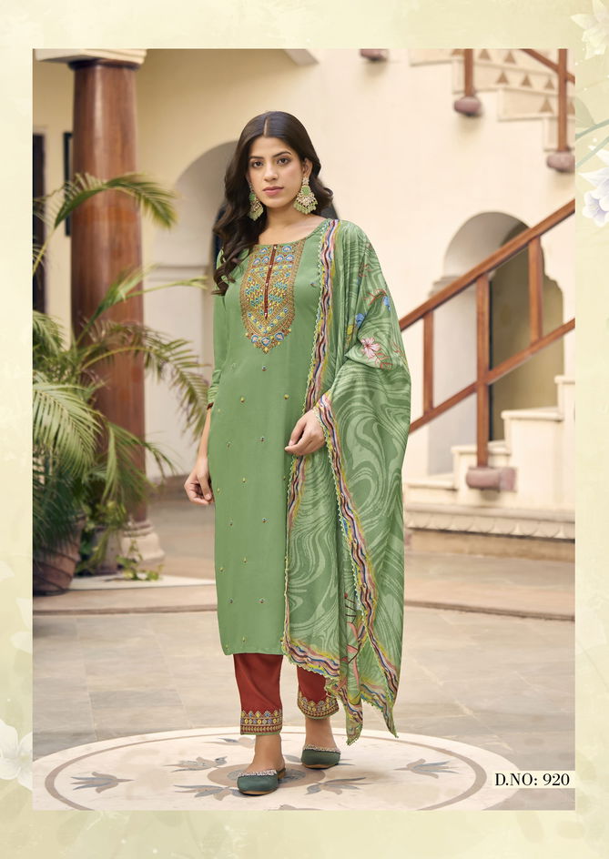 Latika By Karissa Thread Work Rayon Designer Kurti With Bottom Dupatta Wholesalers In Delhi